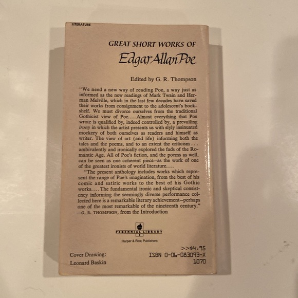 “Great Short Works of Edgar Allan Poe,” Paperback - Picture 2 of 2
